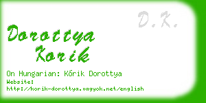 dorottya korik business card