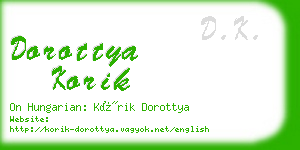 dorottya korik business card